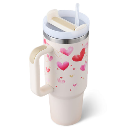 Mug isotherme 40oz avec poignée et paille