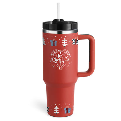 Mug isotherme 40oz avec poignée et paille