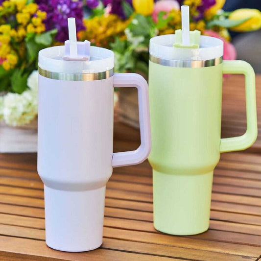 Mug isotherme 40oz avec poignée et paille