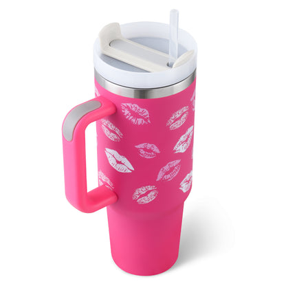 Mug isotherme 40oz avec poignée et paille