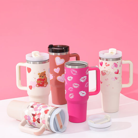 Mug isotherme 40oz avec poignée et paille